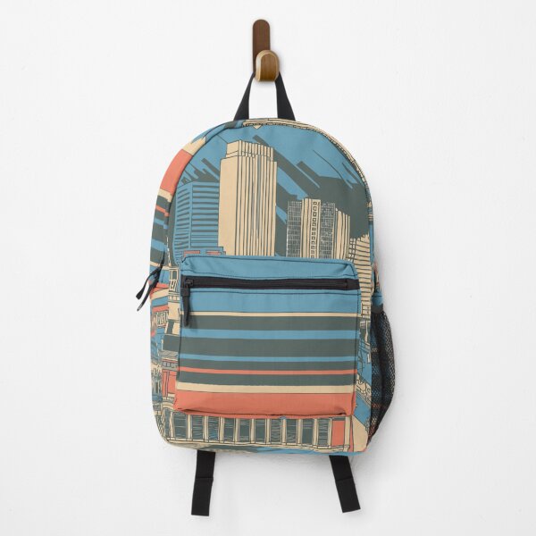 Item preview, Denver Cityscape Nostalgia - Retro Vintage Wall Art designed and sold by skiprender.