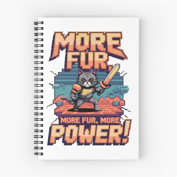 Aperçu de l'œuvre Pixel Art Chat Guerrier – Plus de fourrure, plus de puissance créée et vendue par NaturePixel.