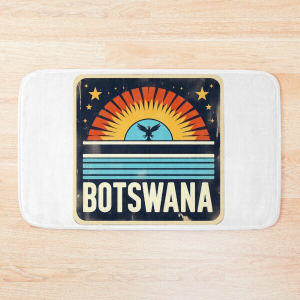 Item preview, Botswana - Vintage, Retro Logo designed and sold by Freewebnuaiart.