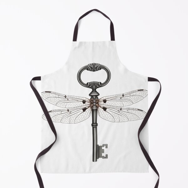 Item preview, Elegant Ornate Key with Delicate Dragonfly Wings - Fantasy Steampunk Art designed and sold by SlocifieShop.