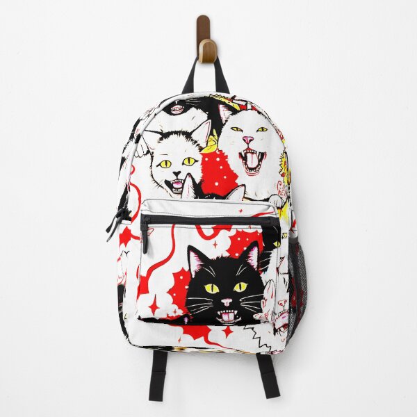 Item preview, Crazy cute funny cat in japan style manga anime ink drawing designed and sold by VonKalt.