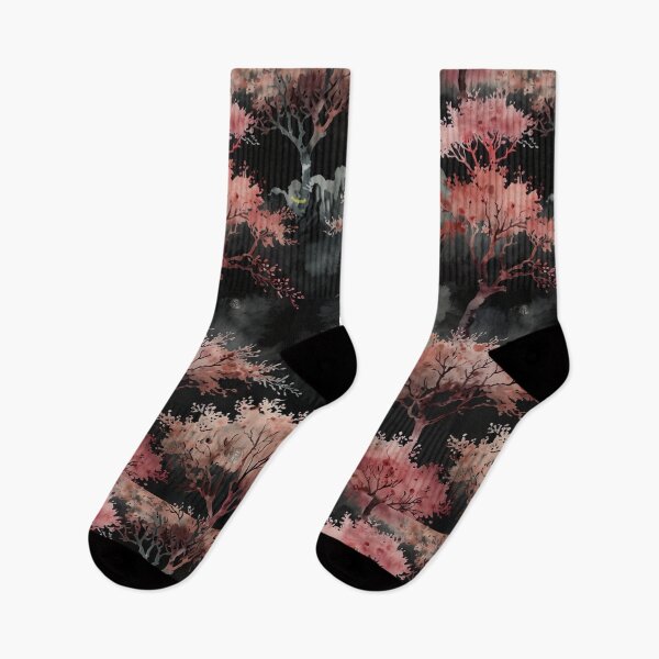 Item preview, Sumi Dreams - Japanese Ink & Cherry Blossom Watercolor Pattern designed and sold by WeirdlyWorn.