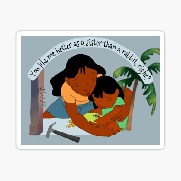 Vista previa del artículo con la obra «Lilo y Nani», diseñado y vendido por fizzysoda19.