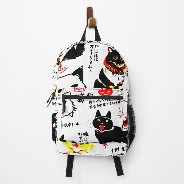 Item preview, Crazy cute funny cat in japan style manga anime ink drawing designed and sold by VonKalt.