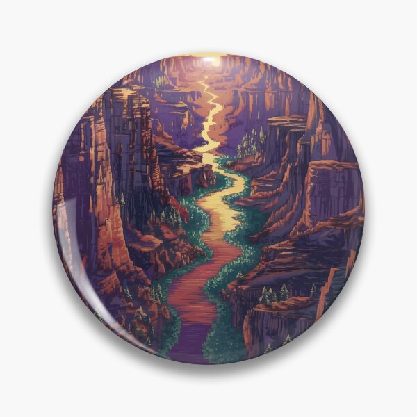 Item preview, Grand Canyon Pixel Art – Sunset Landscape designed and sold by NaturePixel.