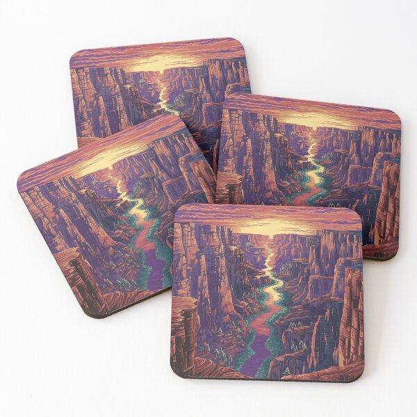 Item preview, Grand Canyon Pixel Art – Sunset Landscape designed and sold by NaturePixel.