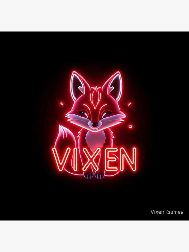 Thumbnail 3 of 3, Pin, Neon Glow Vixen Design designed and sold by Vixen-Games.
