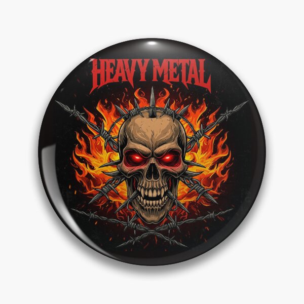 Item preview, Heavy Metal Skull Inferno designed and sold by Metalborne.