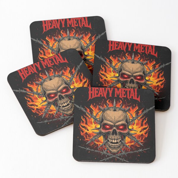 Item preview, Heavy Metal Skull Inferno designed and sold by Metalborne.