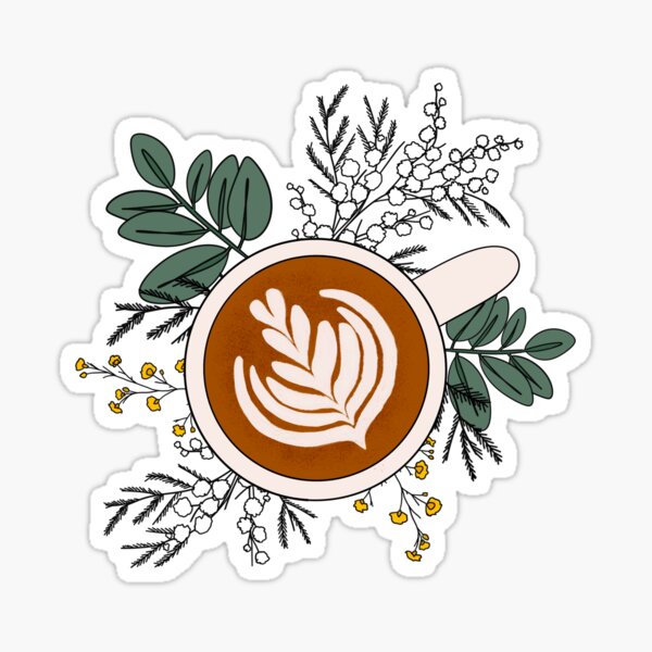 Coffee and plants pt. 1 Sticker