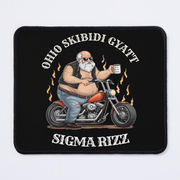 Artikelvorschau, Ohio Skibidi Gyatt Sigma Rizz Boomer Biker  entworfen und verkauft von AwakenedSoul.