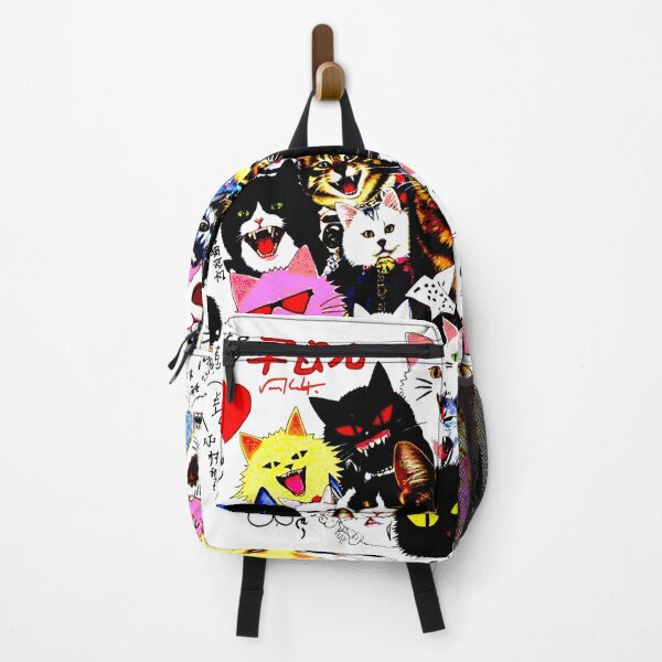 Item preview, Crazy cute funny cat in japan style manga anime ink drawing designed and sold by VonKalt.