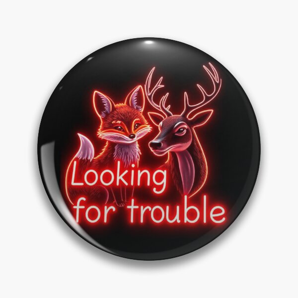 Item preview, Looking For Trouble Vixen and Stag Neon Sticker designed and sold by Vixen-Games.