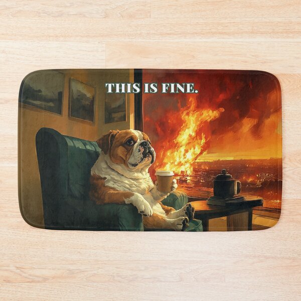 Item preview, This is Fine: Bulldog Edition designed and sold by Shop_DOUBLEOSOO.