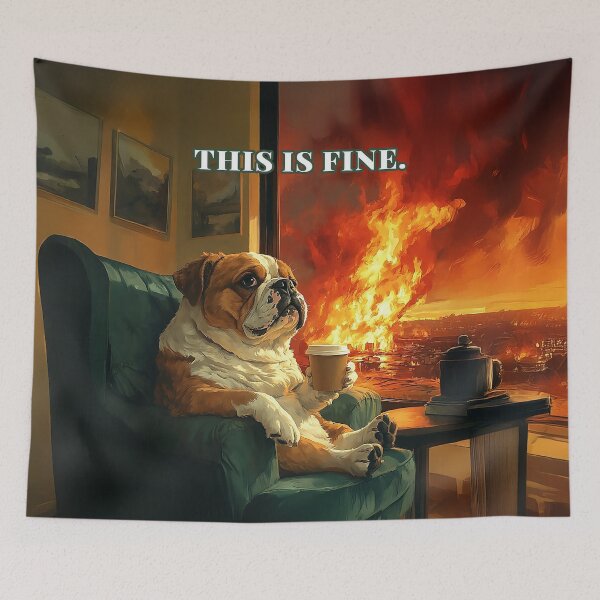 Item preview, This is Fine: Bulldog Edition designed and sold by Shop_DOUBLEOSOO.