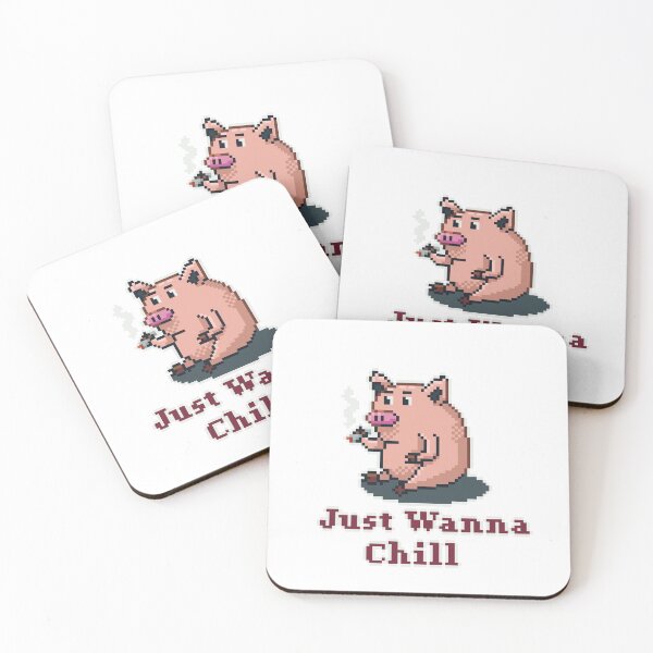 Item preview, Chill Pig Pixel Art designed and sold by Ekira Pop Pixel.