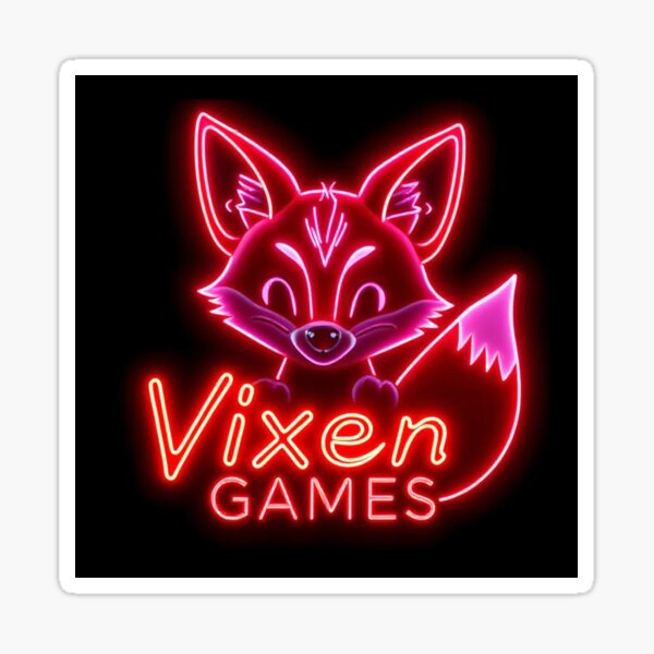 Item preview, Vixen Games Neon Look Vixen Sticker Design designed and sold by Vixen-Games.