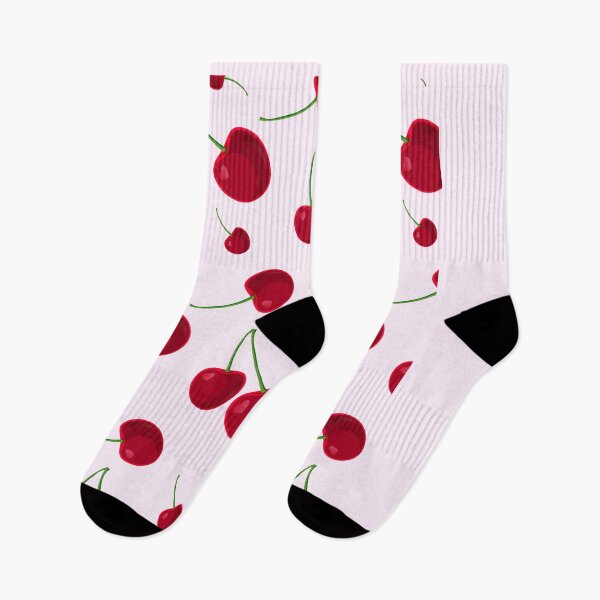 Artikelvorschau, Süßes Kirschmuster – Ästhetisches Babyrosa- und Rot-Design entworfen und verkauft von TropicalTrails.