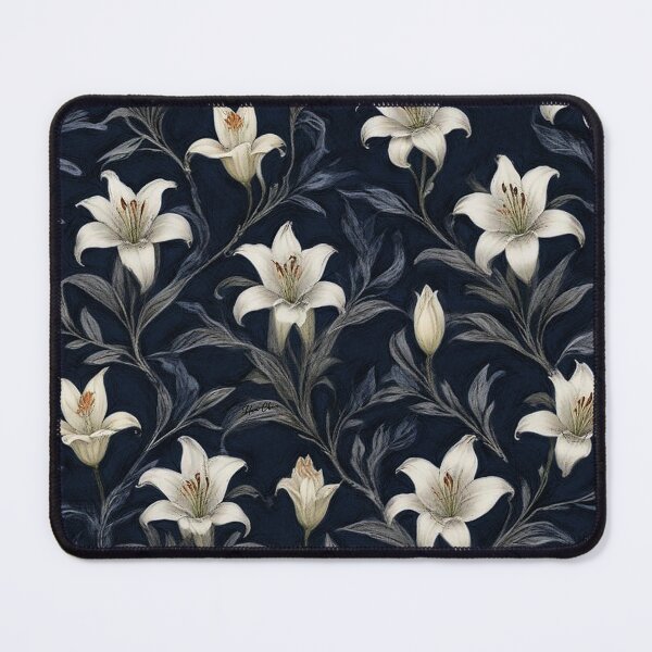 Item preview, White Lilies on Dark designed and sold by Hen-C-Art.