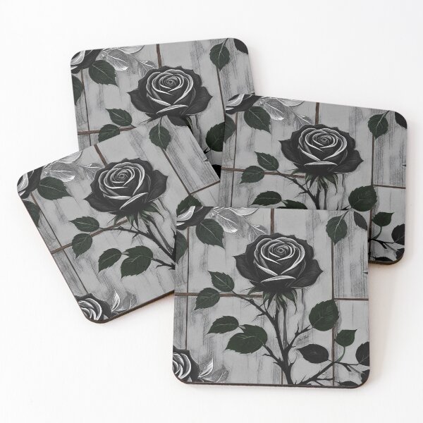 Item preview, Roses on Gray Wood designed and sold by Hen-C-Art.