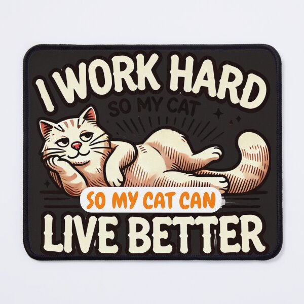 Item preview, I Work Hard So My Cat Can Live Better designed and sold by Misterzino Classic.