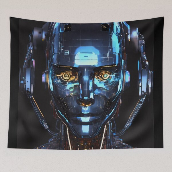 Item preview, Futuristic Humanoid Robot – High-Tech AI Vision designed and sold by FusionCipher.
