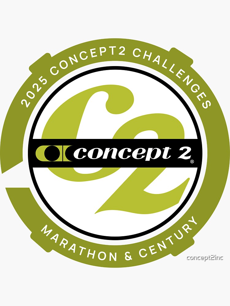 Thumbnail 3 of 3, Sticker, 2025 Concept2 Marathon and Century Challenge designed and sold by concept2inc.