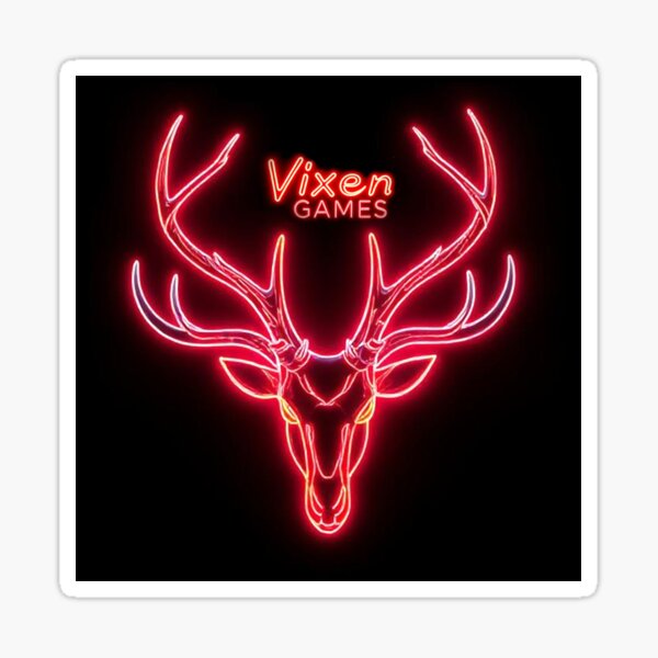 Item preview, Neon Look Stag Vixen Games Sticker Design For Stags  designed and sold by Vixen-Games.