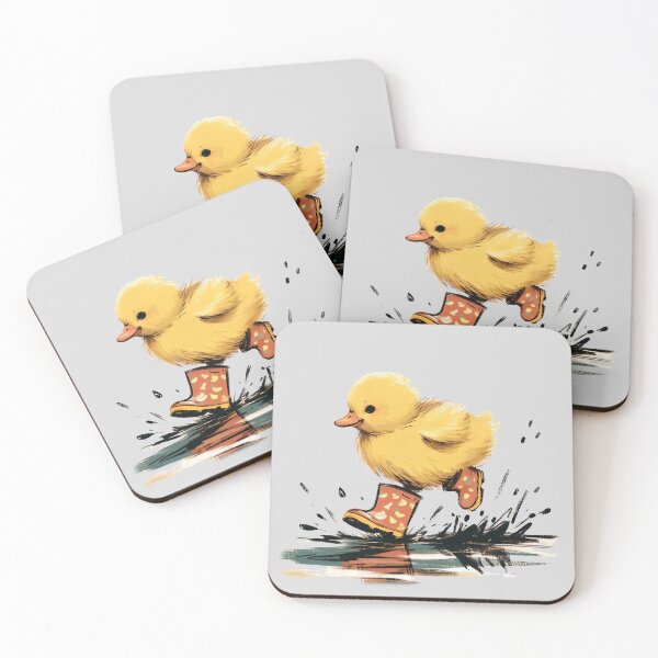 Item preview, Adorable Duckling Jumping in a Puddle designed and sold by Slick-Waffles.