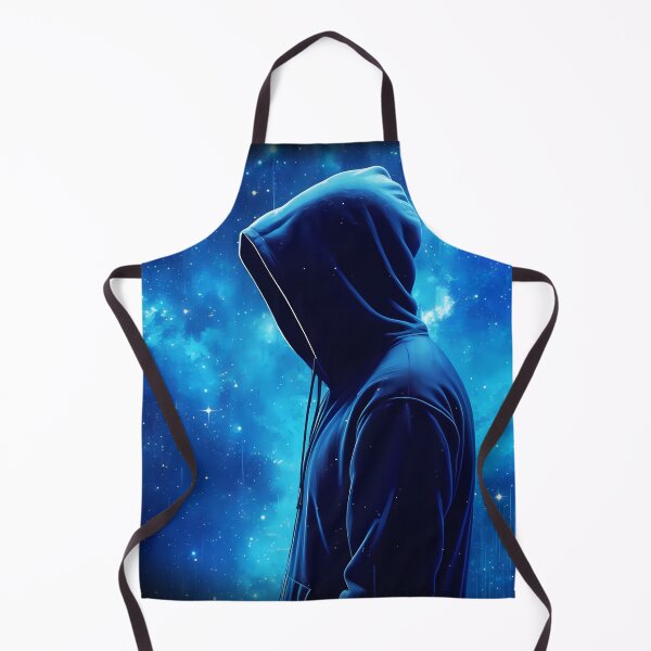 Item preview, Mysterious Hacker in a Cyber Galaxy – Futuristic Digital Art designed and sold by FusionCipher.