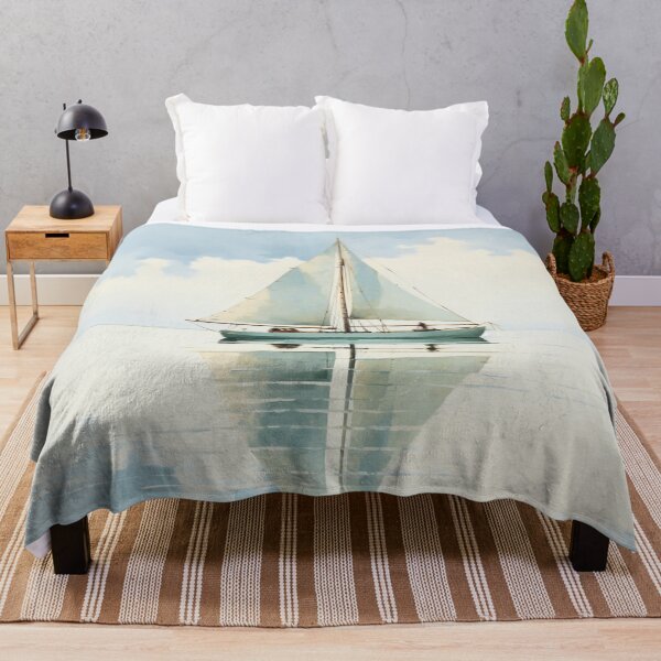 Item preview, Peaceful sailboat, celestial reflection on a calm sea designed and sold by Memetitation.