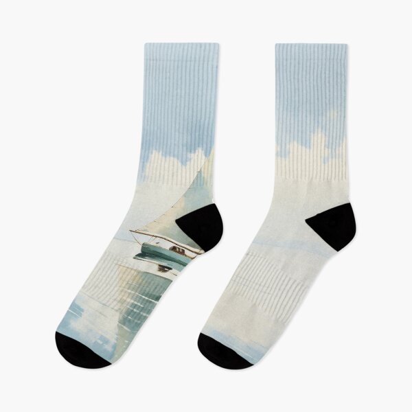 Item preview, Peaceful sailboat, celestial reflection on a calm sea designed and sold by Memetitation.