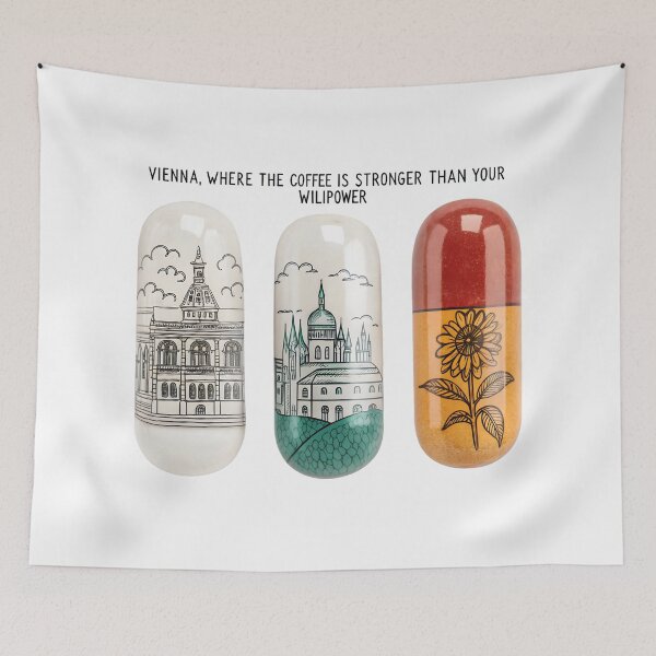 Item preview, Vienna Coffee Culture T-Shirt – Bold, Fun & Stylish Design for Coffee Lovers designed and sold by AnnDesignStudio.