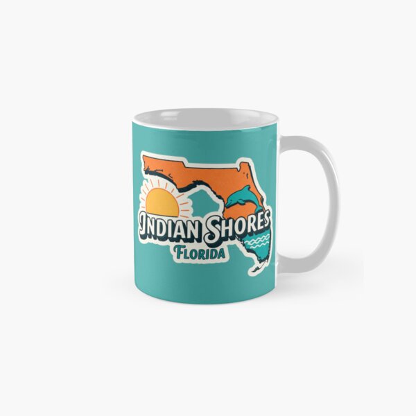 Vista previa del artículo con la obra «Arte retro de Indian Shores, Florida | Recuerdo del Estado del Sol para camisetas y más», diseñado y vendido por Christy Mandeville.