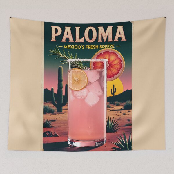 Item preview, Paloma Poster: Vintage Mexican Cocktail Art designed and sold by Ceemko's Vintage Corner.