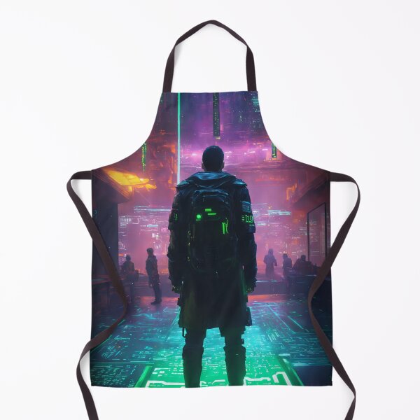 Item preview, Cyberpunk Hacker in a Futuristic Neon City – Sci-Fi Dystopian Art designed and sold by FusionCipher.