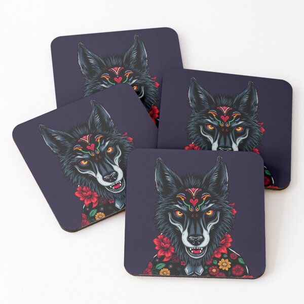 Item preview, Cinco de Mayo black wolf tattoo style designed and sold by Valentina-ty.