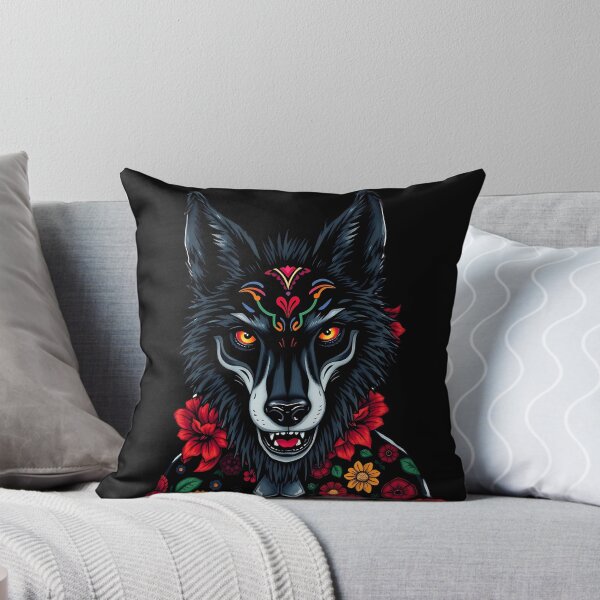 Item preview, Cinco de Mayo black wolf tattoo style designed and sold by Valentina-ty.