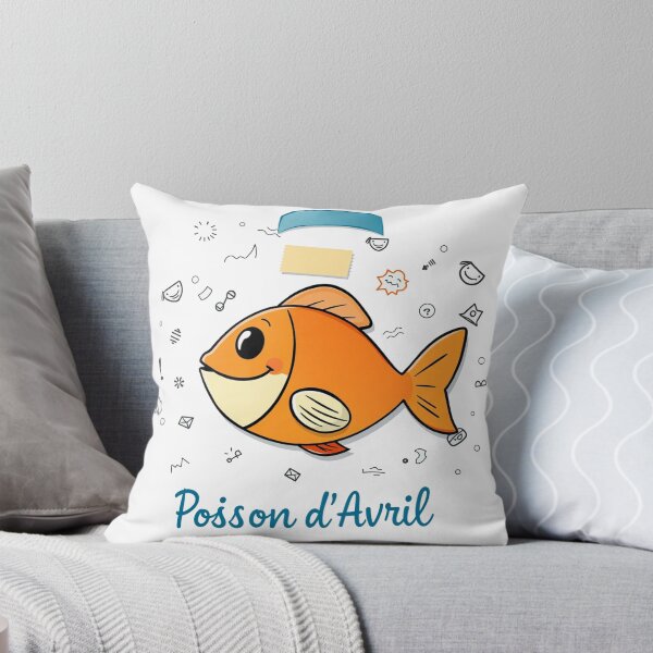 Item preview, Poisson d'Avril – Orange cartoon fish designed and sold by MarcoSc11.