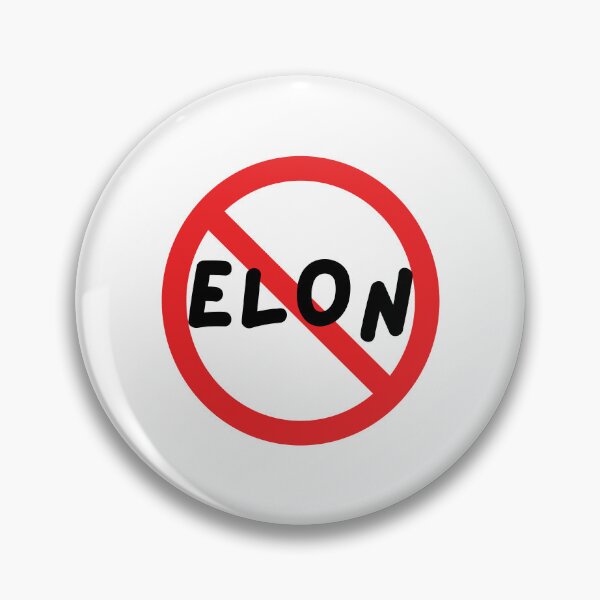 Item preview,  NO ELON! Round Anti-Elon Musk Bumper Sticker Decal For Tesla Owners! designed and sold by TheWorkoutLife ⭐⭐⭐⭐⭐.