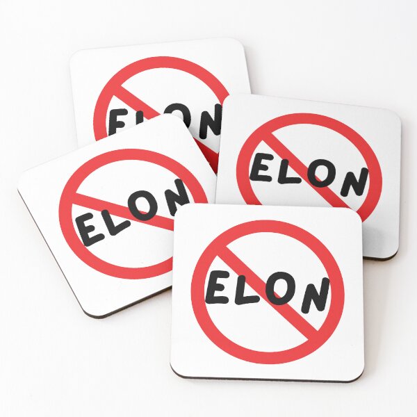 Item preview,  NO ELON! Round Anti-Elon Musk Bumper Sticker Decal For Tesla Owners! designed and sold by TheWorkoutLife ⭐⭐⭐⭐⭐.