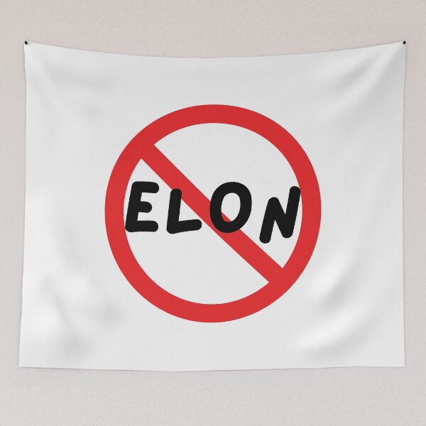 Item preview,  NO ELON! Round Anti-Elon Musk Bumper Sticker Decal For Tesla Owners! designed and sold by TheWorkoutLife ⭐⭐⭐⭐⭐.
