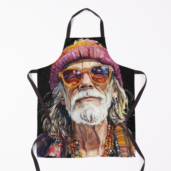 Item preview, Vibrant Watercolor Hippie Man – Bohemian Art designed and sold by Moss and Moon Studio.