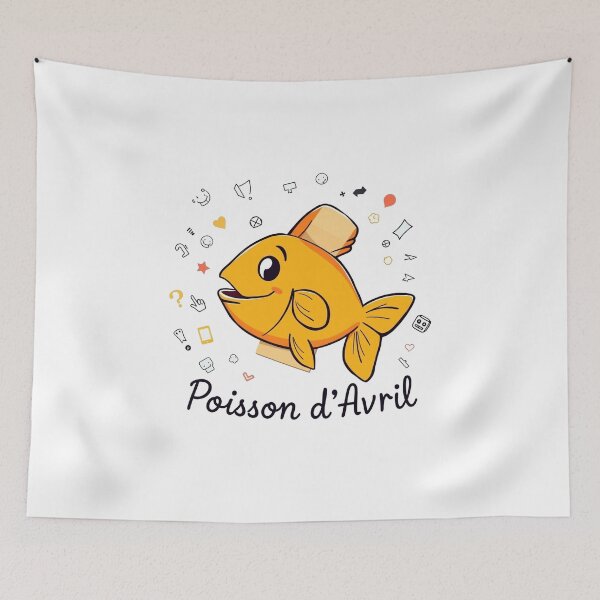 Item preview, Poisson d'Avril – Orange cartoon fish designed and sold by MarcoSc11.