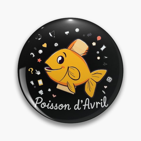 Item preview, Poisson d'Avril – Orange cartoon fish designed and sold by MarcoSc11.