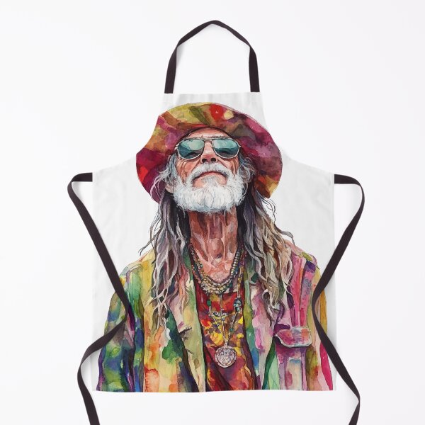 Item preview, Vibrant Watercolor Hippie Man – Bohemian Art designed and sold by Moss and Moon Studio.