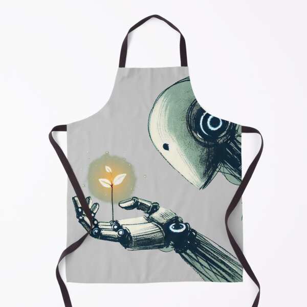 Item preview, Robot Holding a Glowing Plant designed and sold by Slick-Waffles.