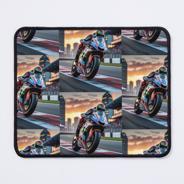 Item preview, Flyby Of Grand Prix Racebike Straightway Racetrack Sunset designed and sold by Moto Graphix.