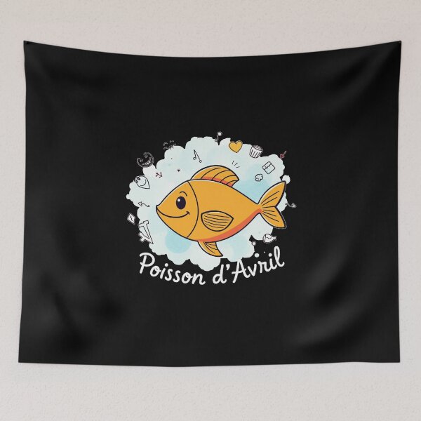 Item preview, Poisson d'Avril – Orange cartoon fish designed and sold by MarcoSc11.