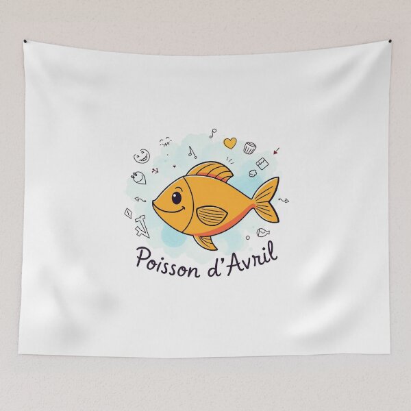 Item preview, Poisson d'Avril – Orange cartoon fish designed and sold by MarcoSc11.